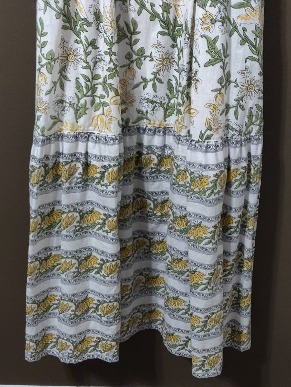 Livro Floral Cotton Sleeveless Maxi Dress With Pockets Size Medium - Picture 3 of 6